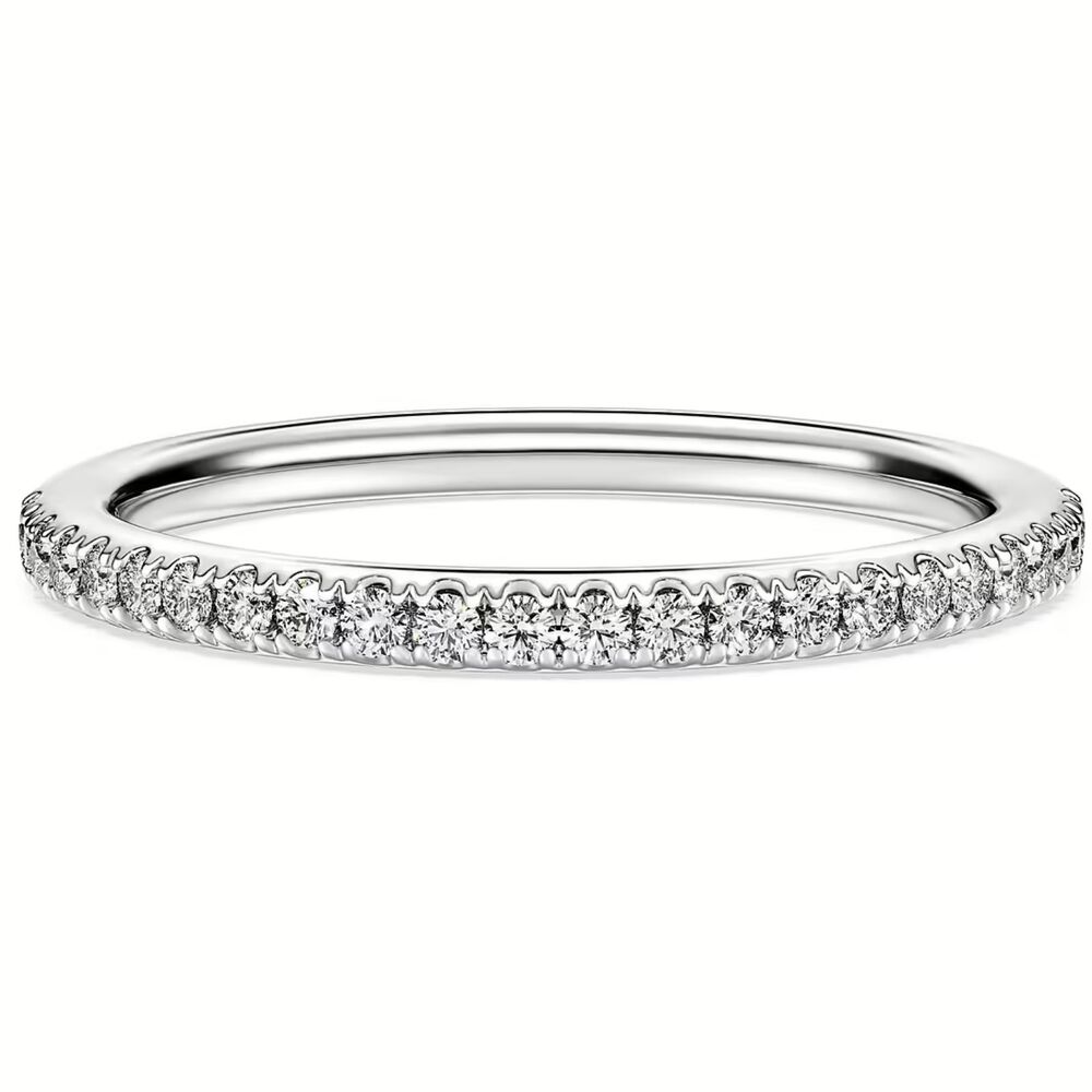 Swarovski Created Diamonds Eternity Ring Round 0.2 Carats Size 52 5696895